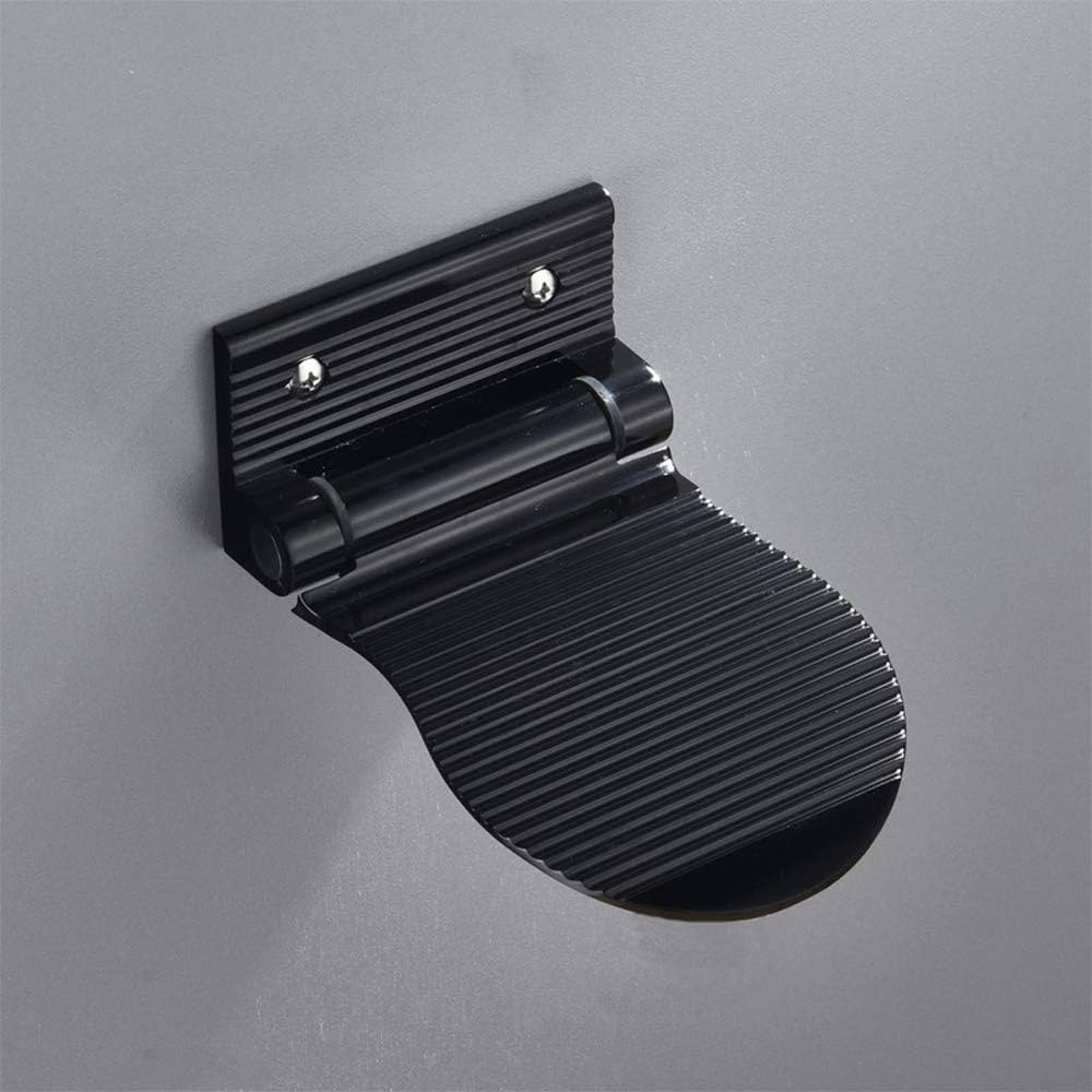 Shower Foot Rest for Shaving, Wall Mounted Folding Foot Stand for Bathroom, Black Metal | Amazon (US)