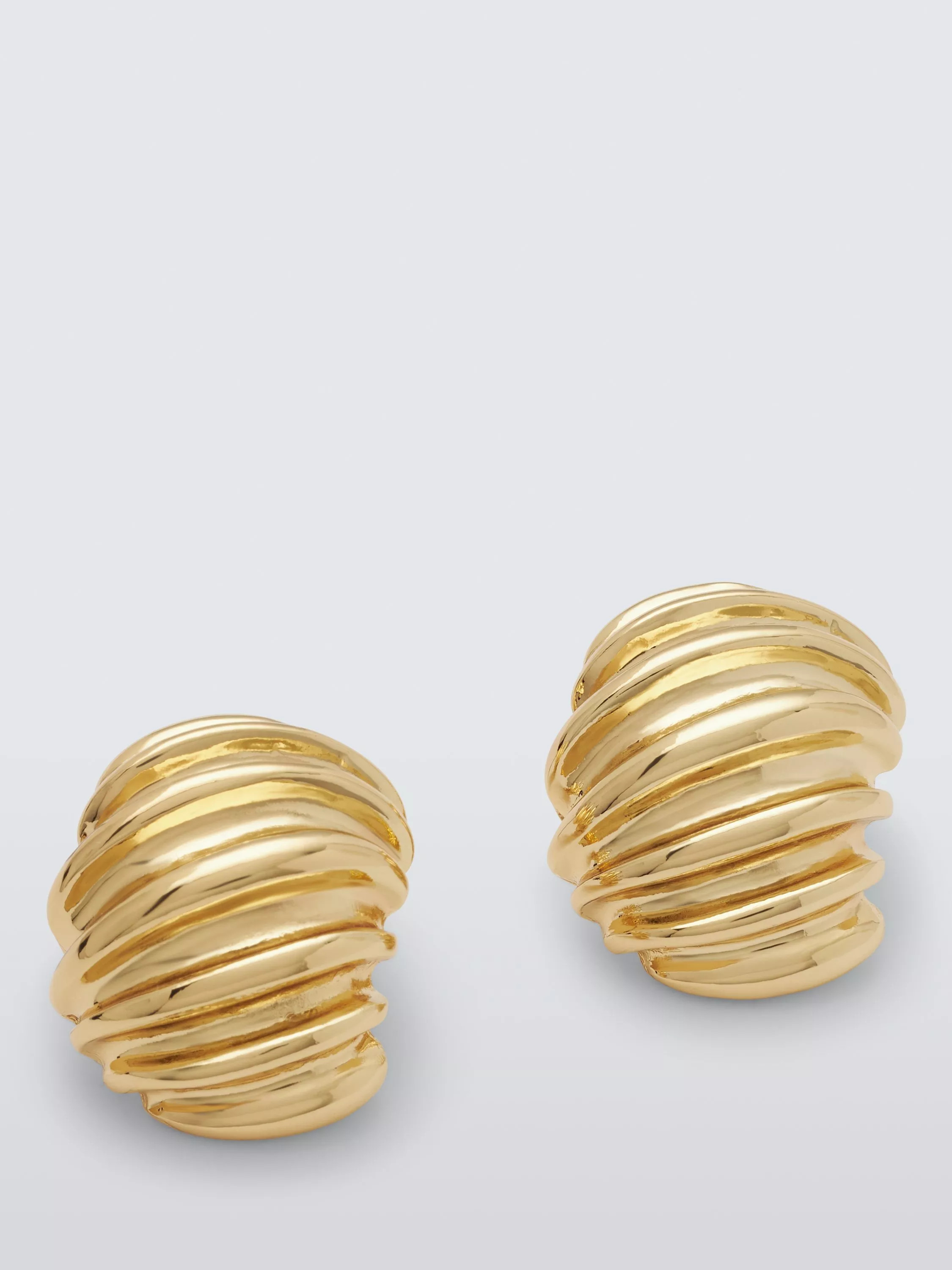 Chunky Textured Stud Earrings, Gold | John Lewis (UK)