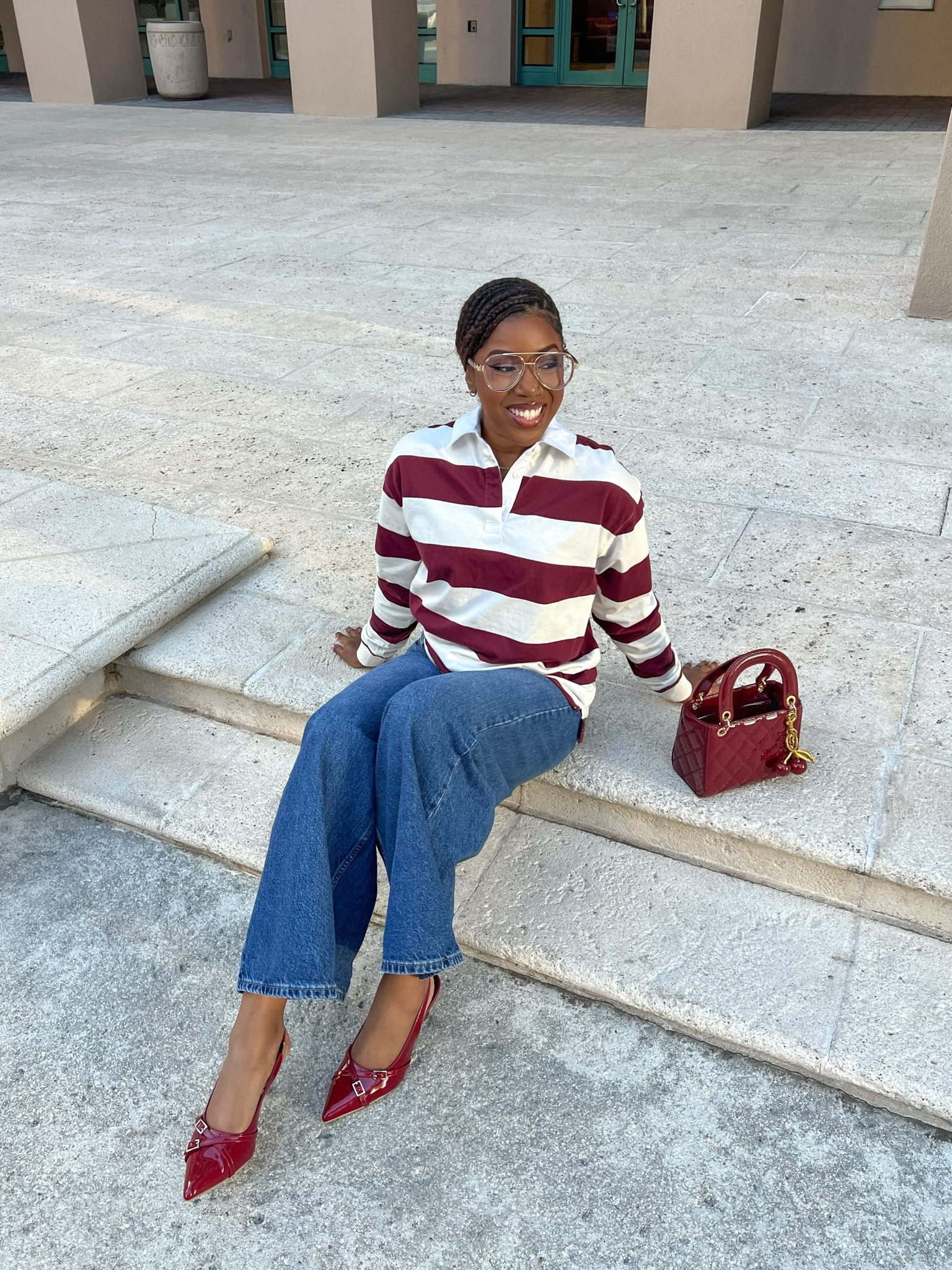 Rugby stripe polo shirt outfit 
Dark denim wash outfit 
Elevates casual outfit 
Smart casual outfit 
Dior dupe bag 
Spring casual outfit 
Burgundy stripe shirt outfit 

#LTKSeasonal #LTKdayinmylife #LTKSpringSale