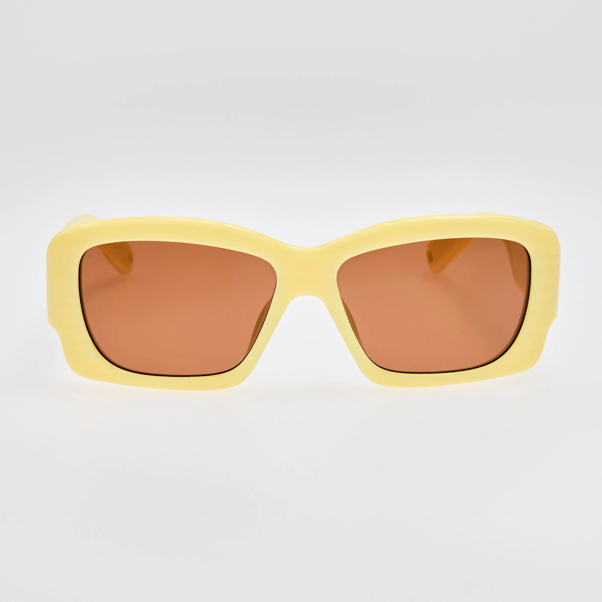 Croisiere Sunglasses in Yellow Stripe | Linda Farrow