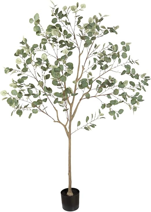 LUWENER 6Ft Artificial Eucalyptus Tree,Fake Eucalyptus Tree with Plastic Pot,Silk Eucalyptus Tree... | Amazon (US)
