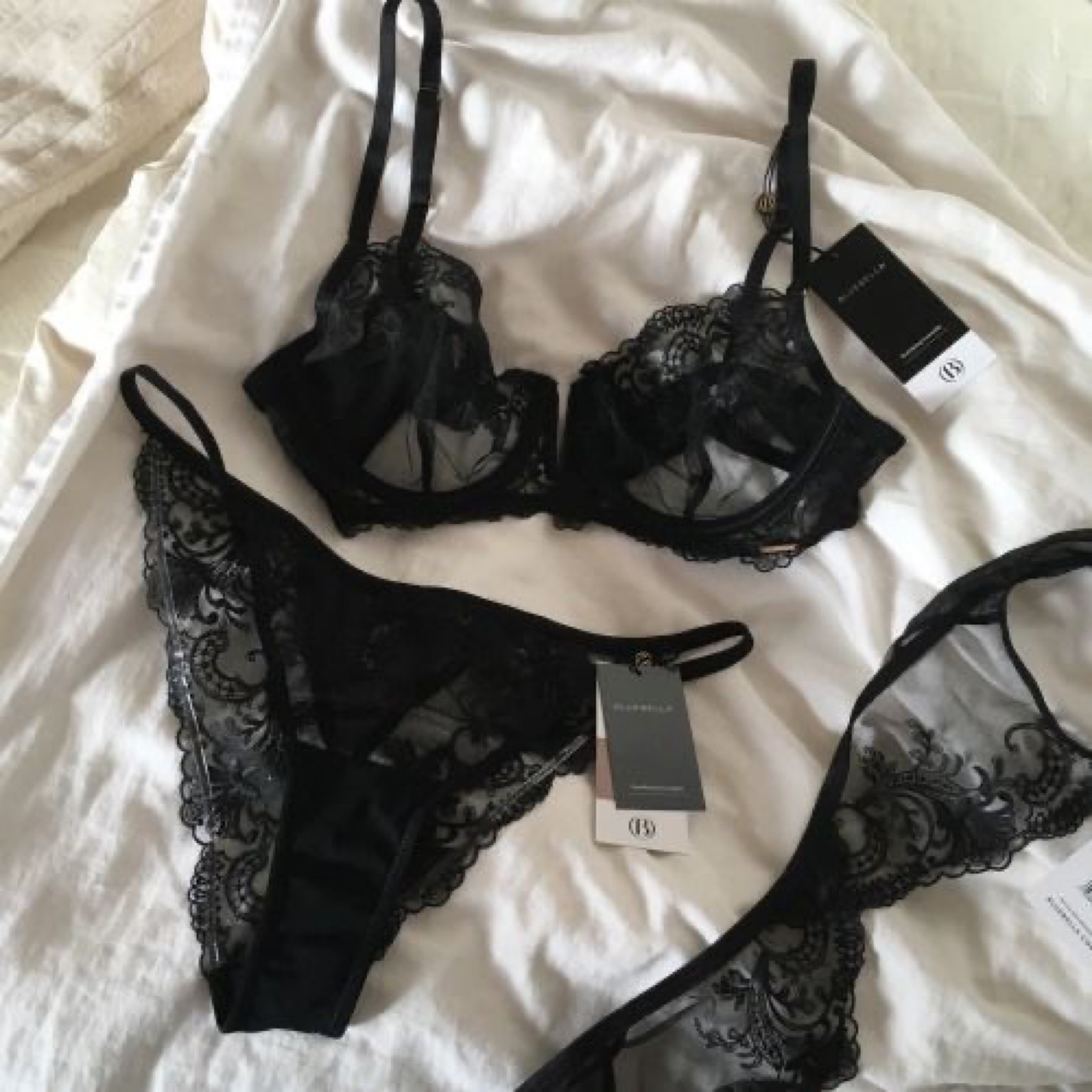 SKIVVIES by For Love & Lemons Knockout Panty Black PA1031SL - Free