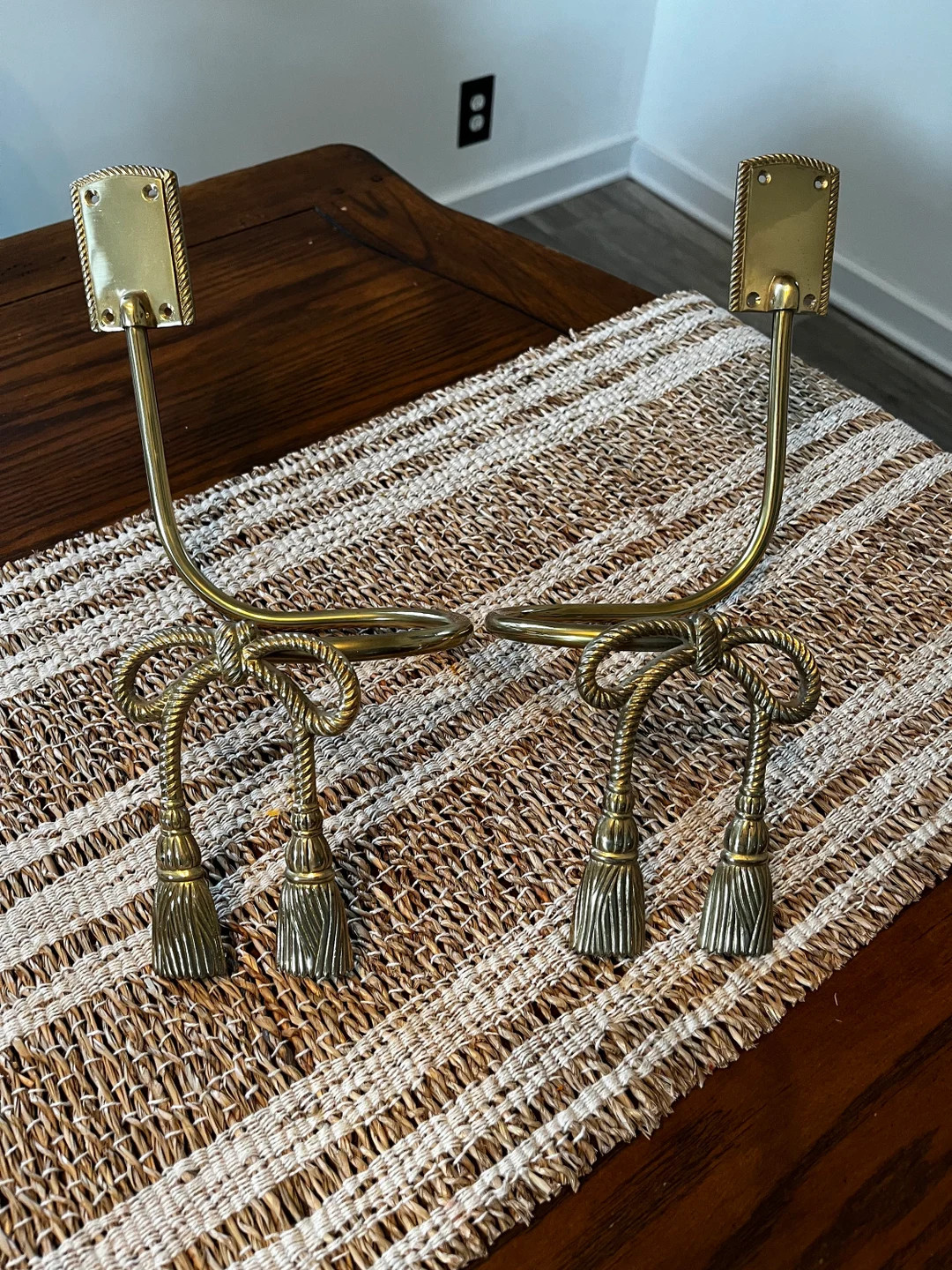 Vintage Brass Gold Bow Tie Drape Holders, Vintage Brass Gold Bow Tie Curtain Holders, Vintage Bra... | Etsy (US)