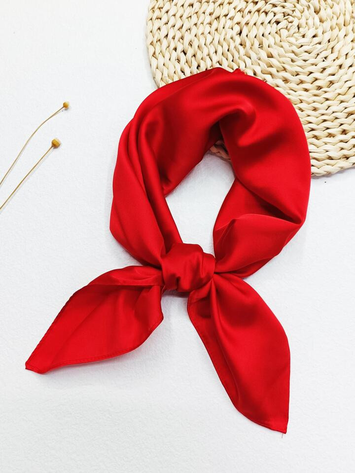 1pc Women's Silky Chiffon 70*70cm Square Scarf Headband For Daily Use | SHEIN