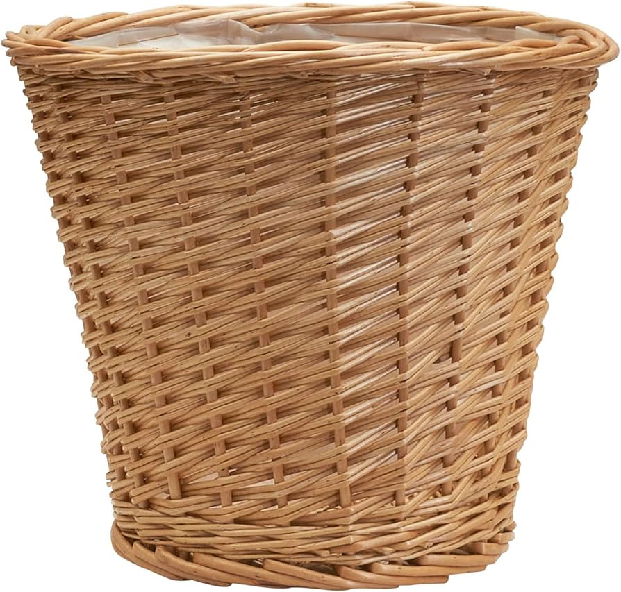 Household Essentials ML-2312 Medium Willow Waste Basket, Natural | Amazon (US)