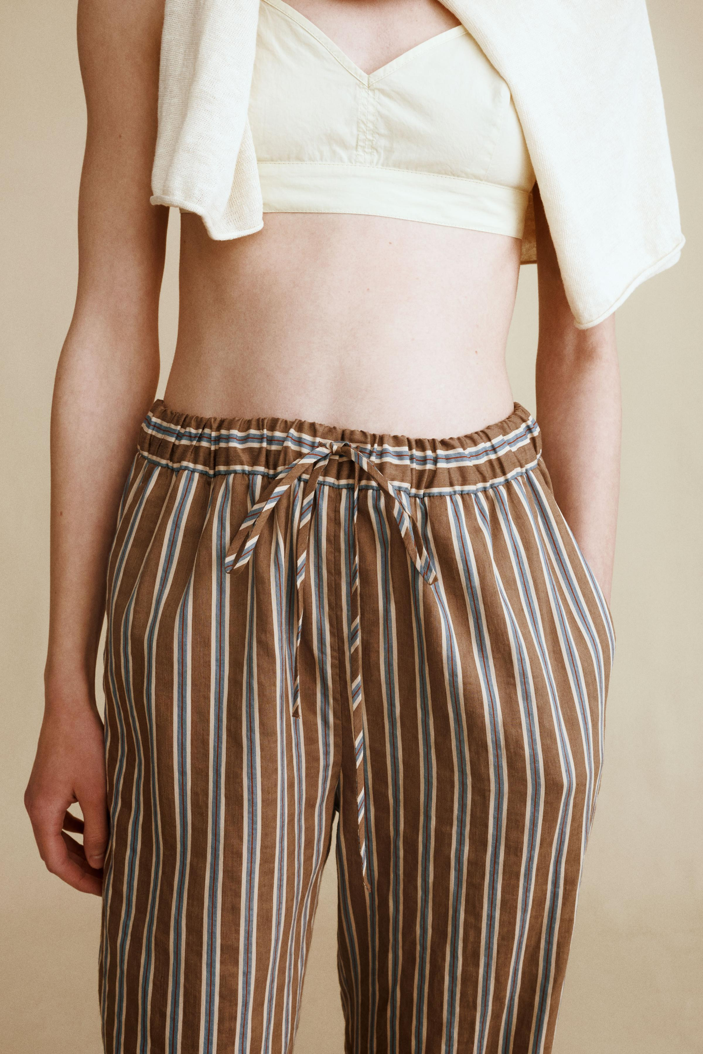 STRIPED LINEN PANTS CREATED BY CARAMEL LONDON X ZARA | Zara US