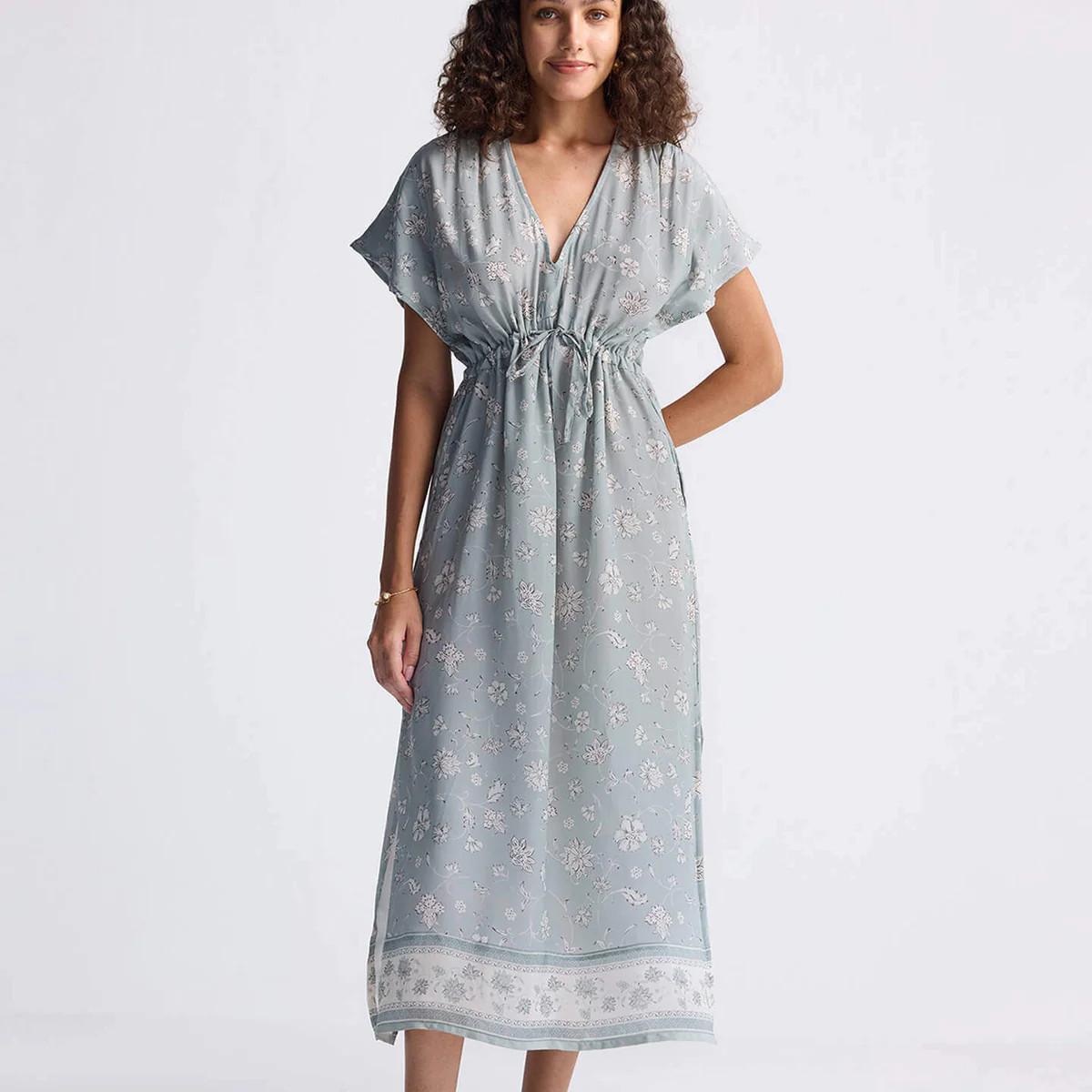 Gathered Maxi Dress in Sage Green | Reistor