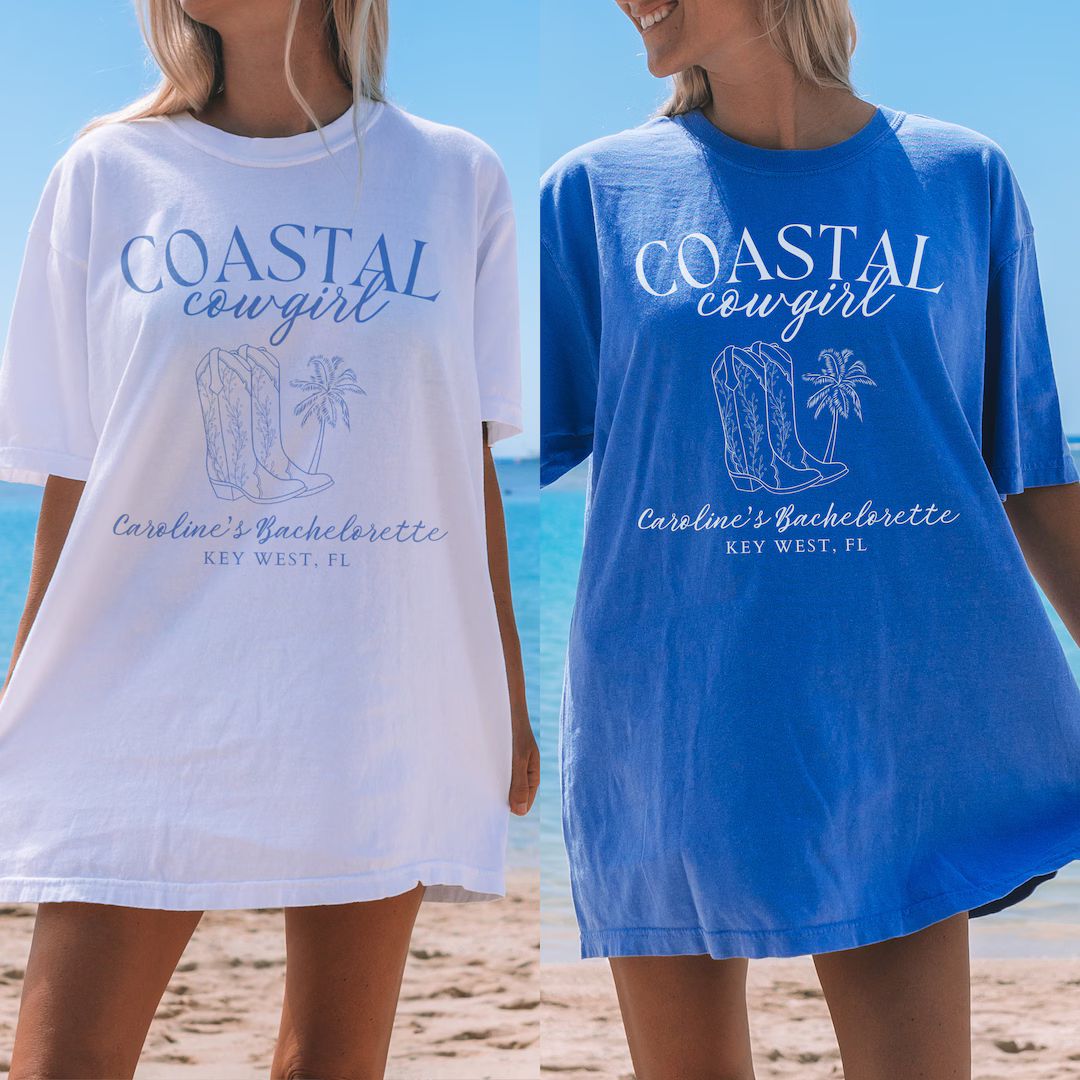 Coastal Cowgirl Bachelorette Shirt, Custom Bachelorette Comfort Colors Shirts, Cowgirl Bacheloret... | Etsy (US)
