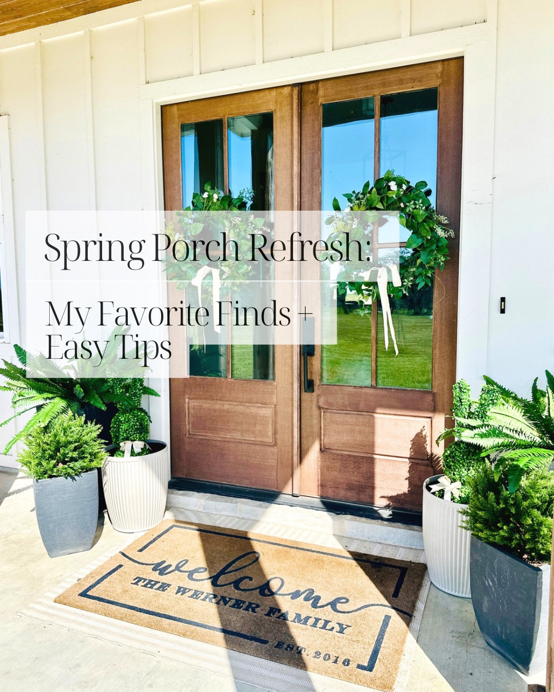 Sharing my favorite spring porch finds + easy tips to make your entryway feel fresh and welcoming! 🌷 

#springinspo #summervibes #homedecorideas #affordablehomedecor #plantersofinstagram #fauxflowers #wreathseason #homeblogger #targethomedecor #amazonhomefinds #outdoorspaces #exteriorhome

#LTKHome #LTKFindsUnder100 #LTKSeasonal