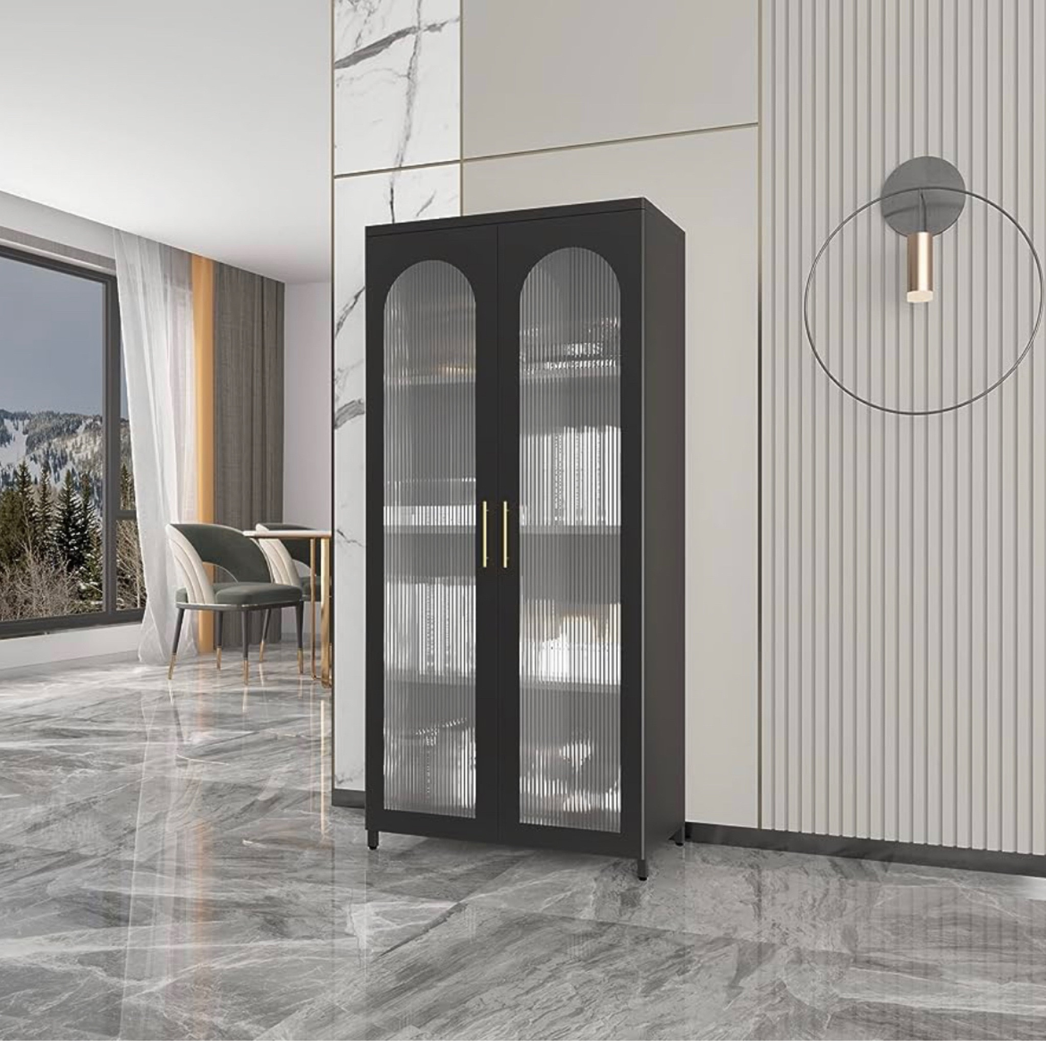 ZONLESON Accent Cabinet with Glass Doors,Storage Cabinet Modern Cabinet for Living Room,Hallway or Entryway Metal Cabinet,Sideboard Buffet Cabinet with Glass Doors,Black Metal Cabinet (TallDoor-2)

#LTKhome #LTKSale #LTKfamily