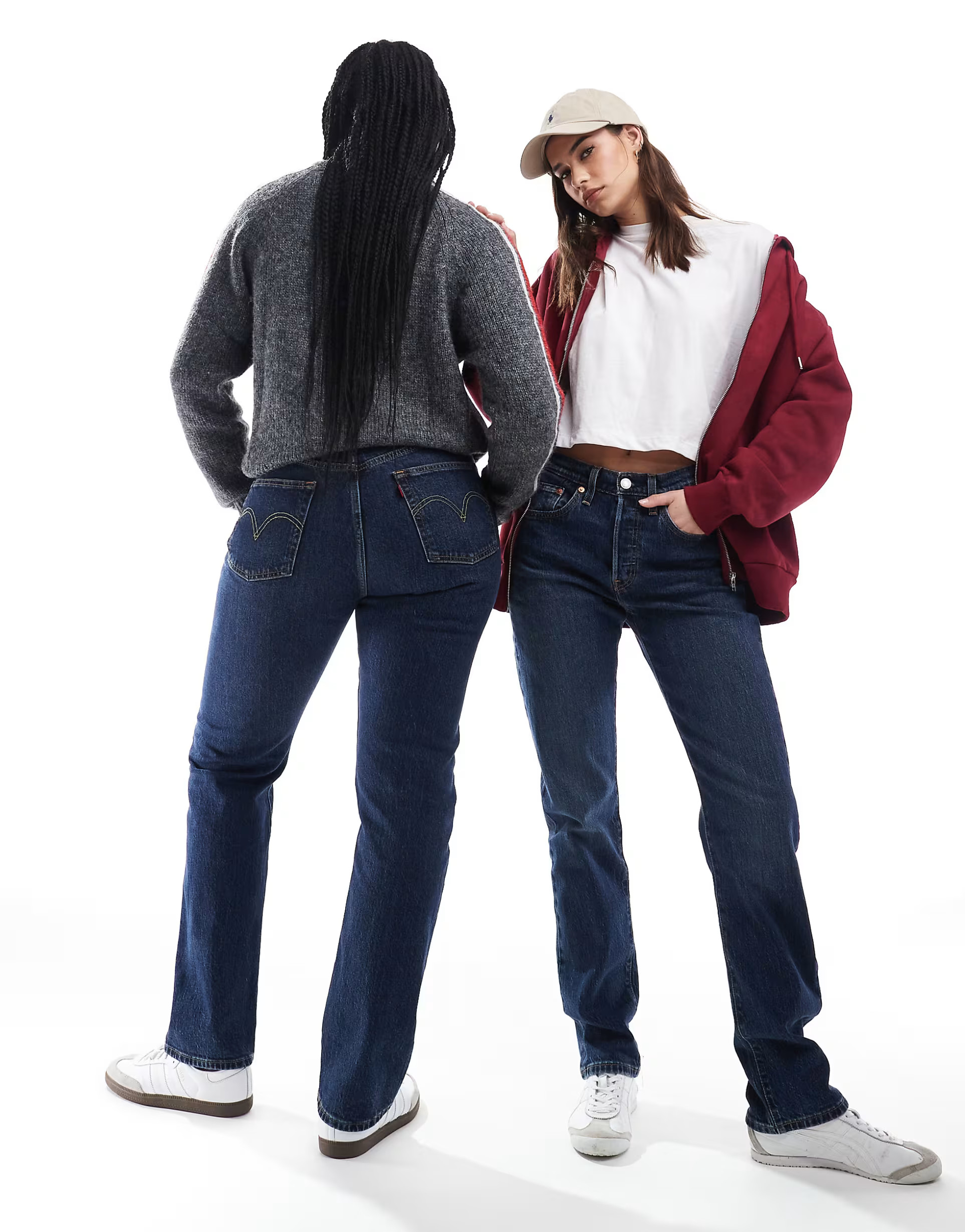 Levi's - 501 Original - Jean droit - Bleu délavé foncé | ASOS | ASOS (Global)