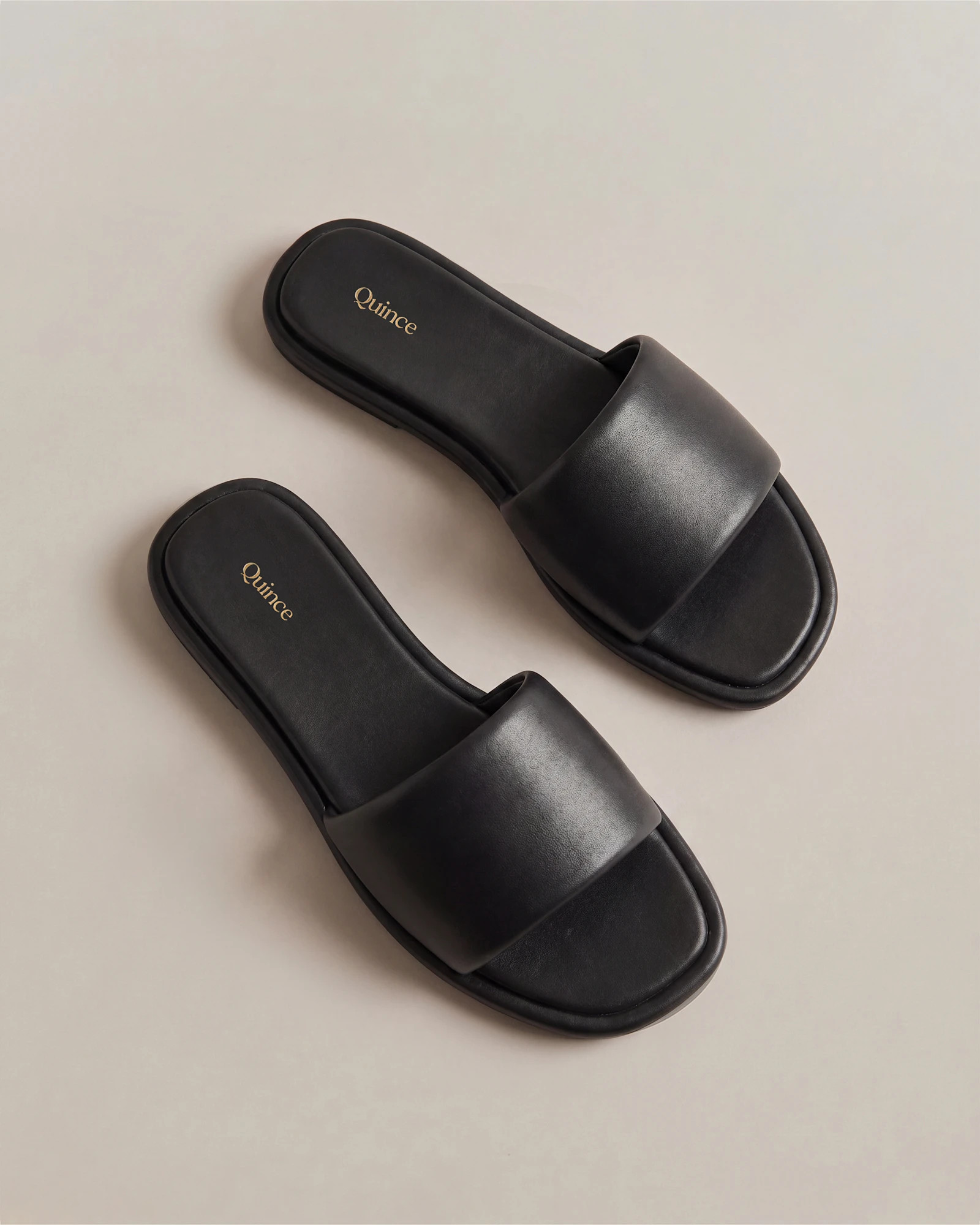 Italian Leather Slide Sandal