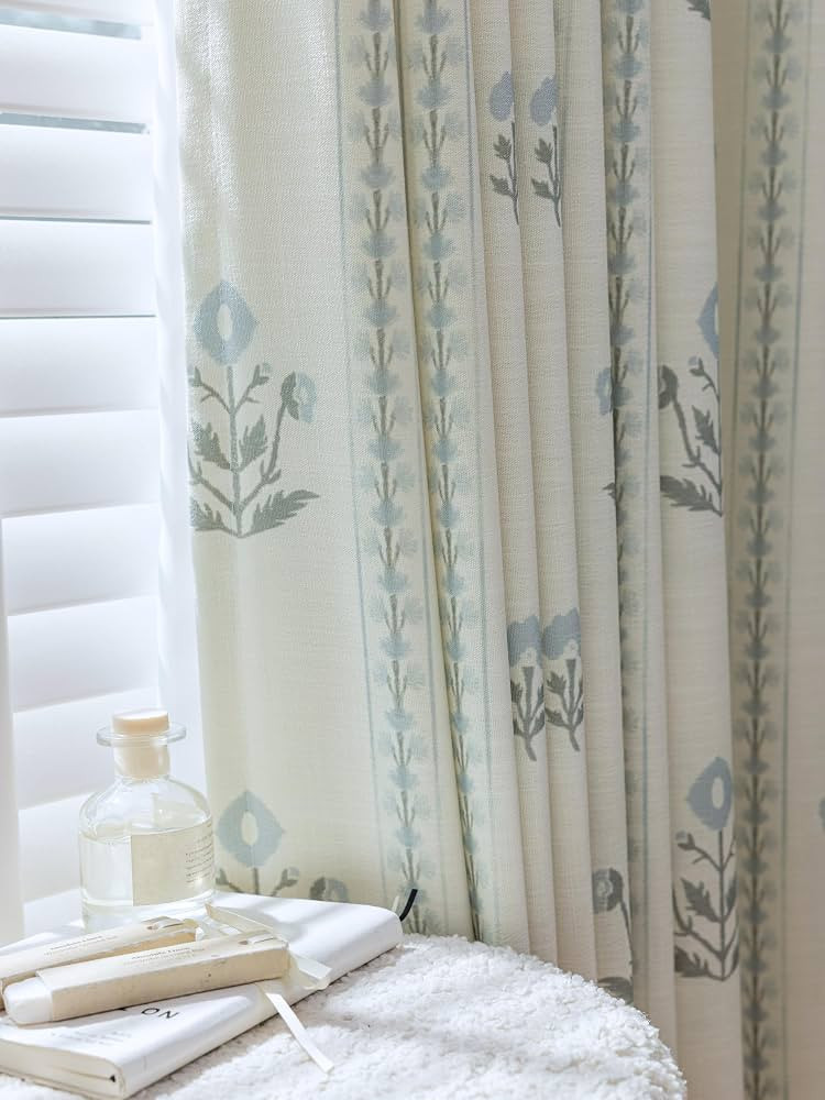 DrapePalette - Linen Blend Pinch Pleated Curtains 96 Inches Long for Living Room, Bedroom, Dining... | Amazon (US)