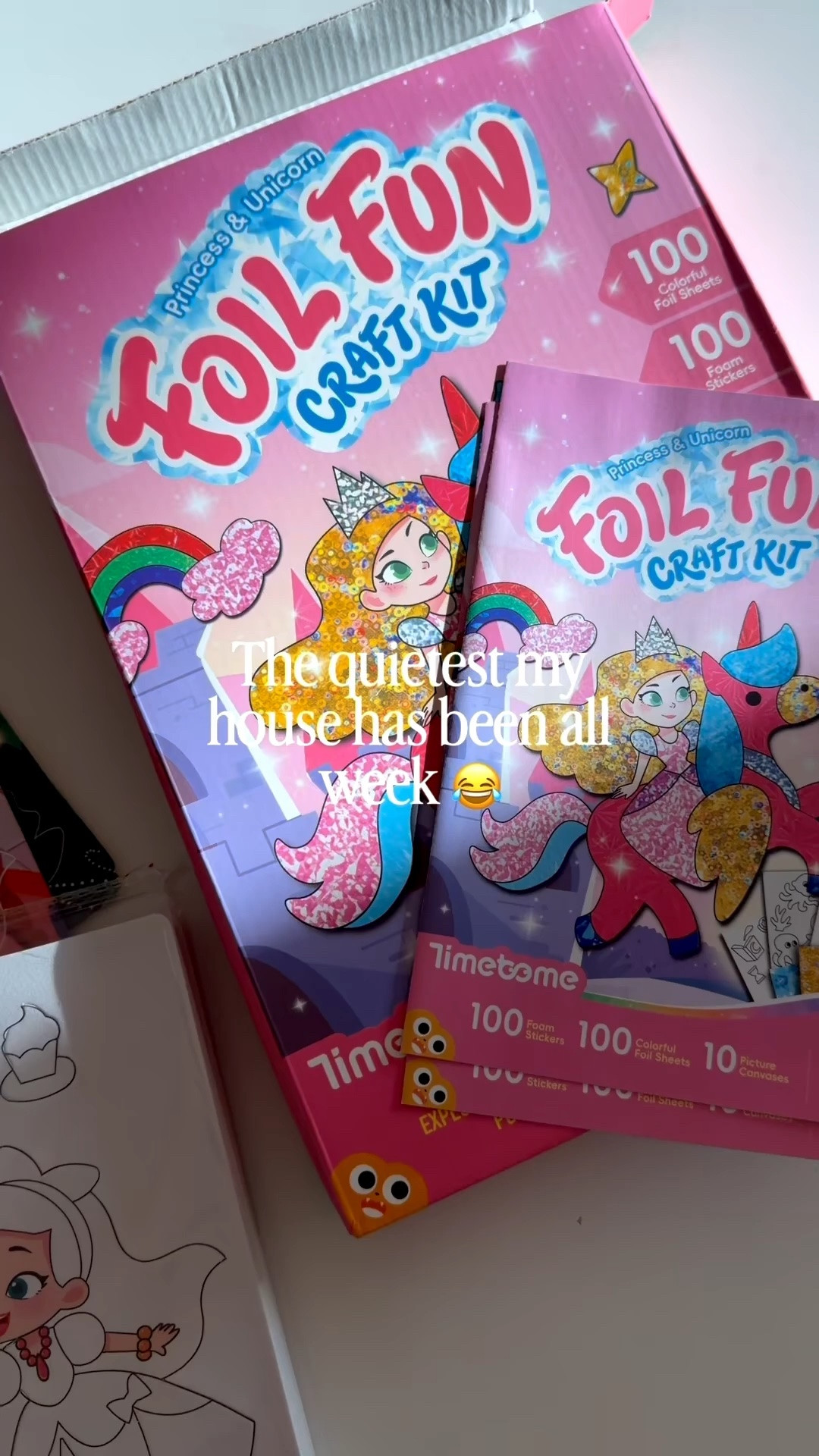 Screen-free activity moms NEED for summer 👏✨

My girls were completely locked in with this foil art craft kit and I actually got a minute to myself 😂

Mess-free, easy to do, and the finished pictures are SO cute. Perfect for rainy days, quiet time, travel, or summer boredom.

#momtok #kidactivities #screenfreeactivities #summeractivitiesforkids #targetfinds #momhack #craftkit #kidsactivities #toddleractivities #preschoolactivities #busybook #screenfreefun #momlife #summerbreak #kidcrafts

#LTKmomlife #LTKKids #LTKSeasonal