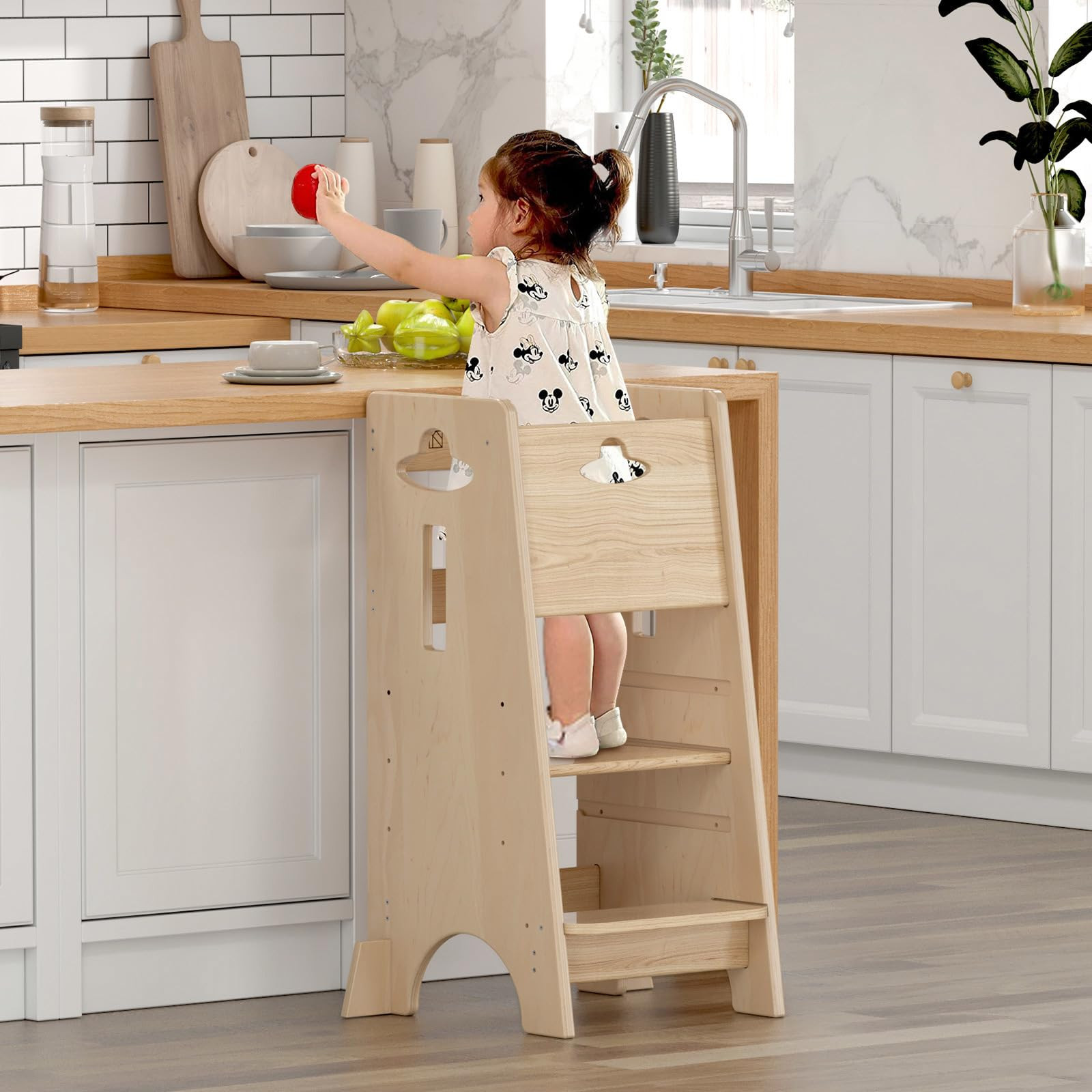 COSYLAND Toddler Standing Tower Adjustable Height - Super Stable Kids Kitchen Stool Helper with P... | Amazon (US)