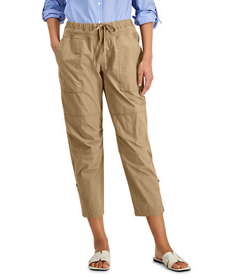 Jeans Women's Cotton Roll-Tab Utility Pants | Macy's
