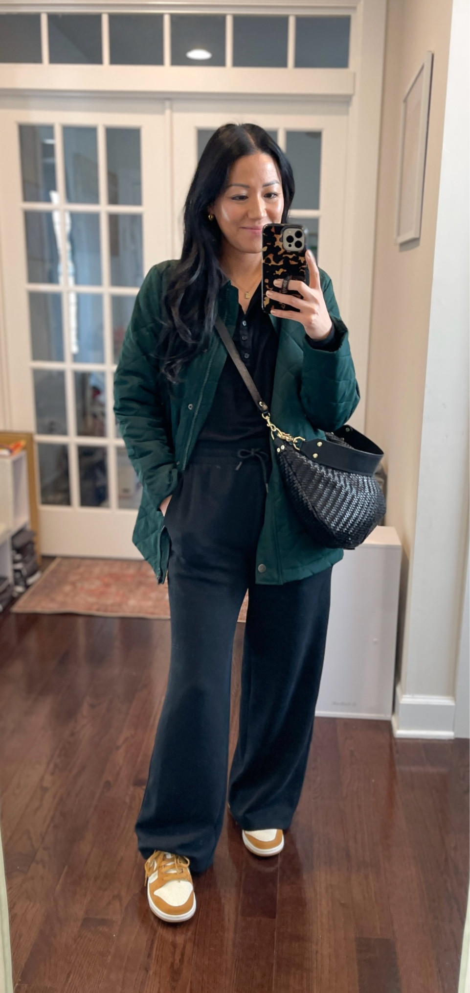 Size small henley and jacket
Size XS pants
Dunks are true to size


#LTKStyleTip #LTKOver40 #LTKSaleAlert