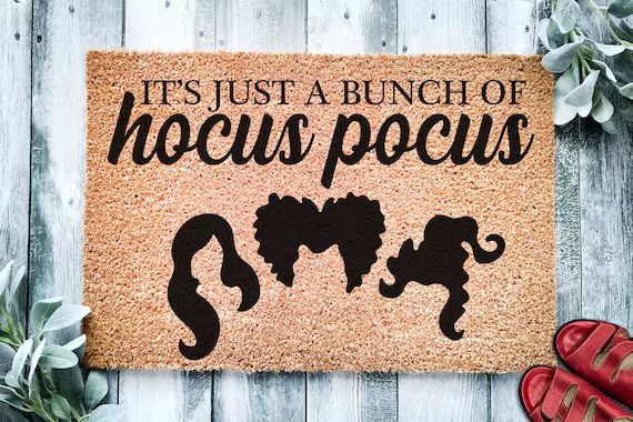 Its Just a Bunch of Hocus Pocus Door Mat  Halloween Doormat  - Etsy | Etsy (US)