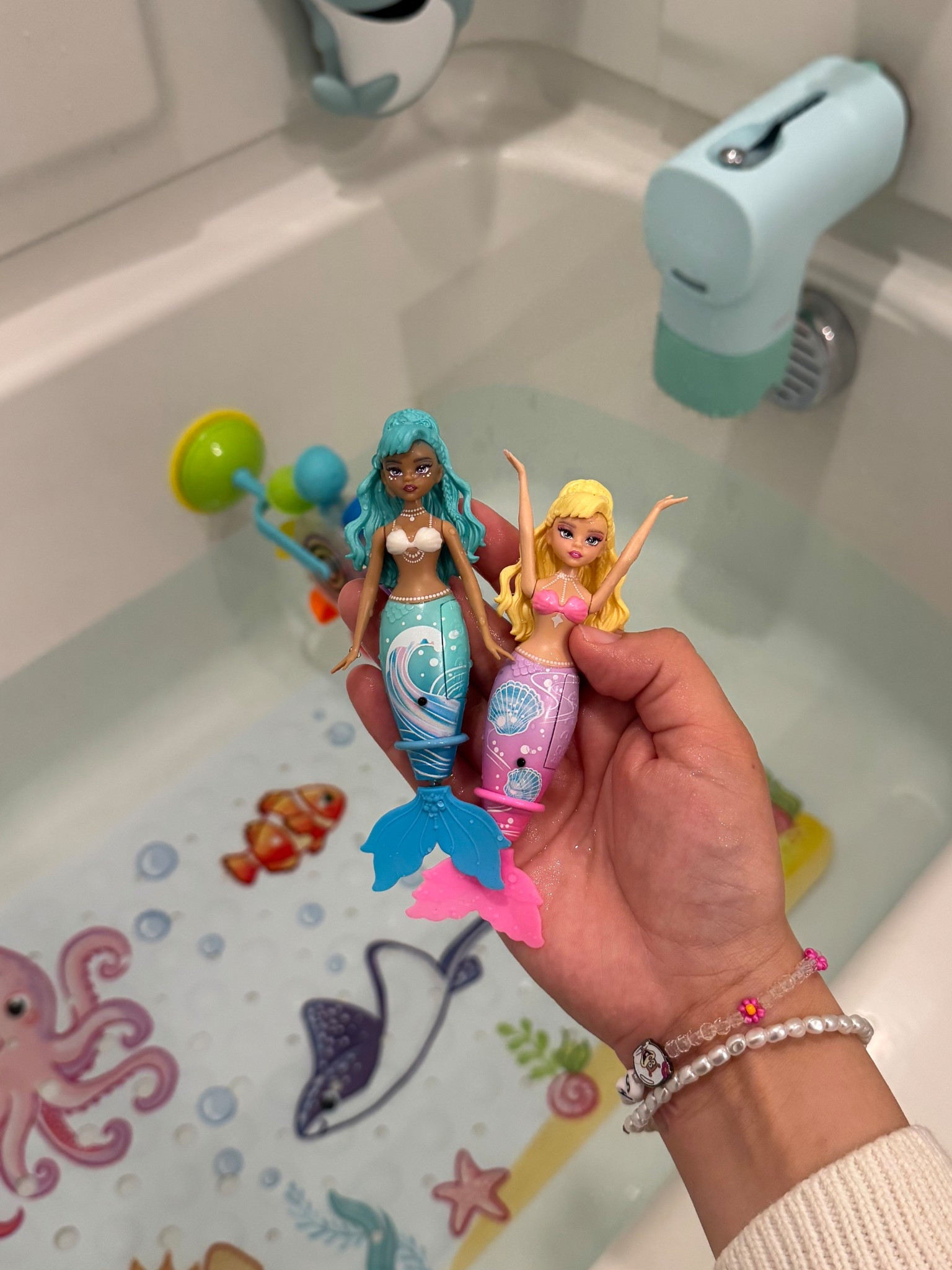 Cutest mermaid bath toys