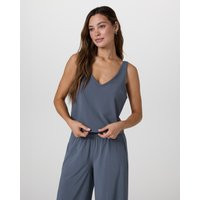 Vuori Villa Cropped Tank Top | Azure | Small | Vuori Clothing (US & Canada)
