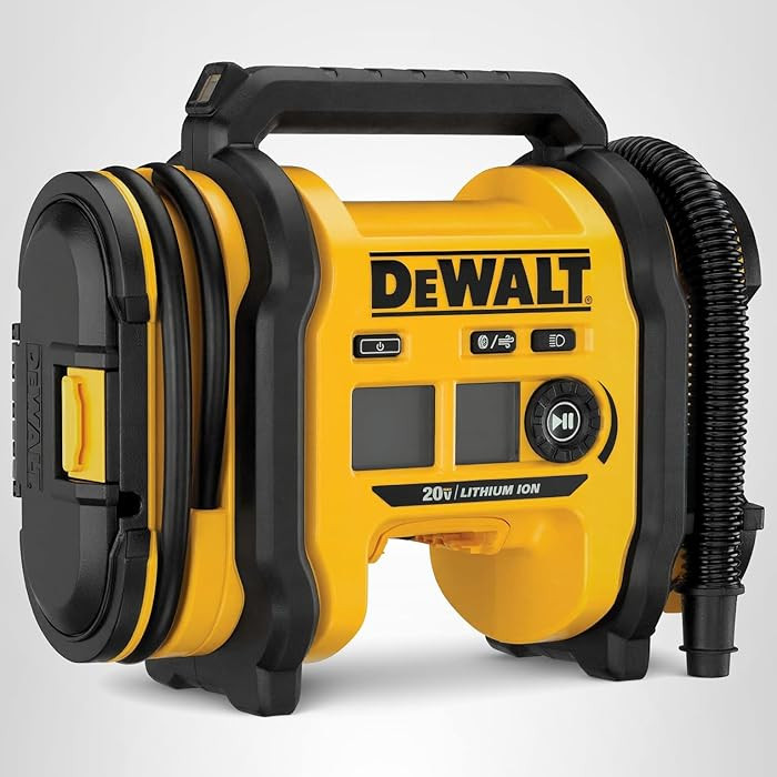 DEWALT Tire Inflator Portable Air Compressor 20V MAX, Car Air Pump with Automatic Shut Off, LED L... | Amazon (US)