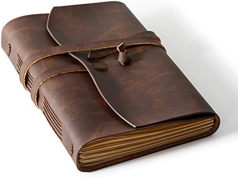 Homesure Leather Journal Notebook 5x7 inches - Rustic Handmade Vintage Leather Bound Journals for... | Amazon (US)