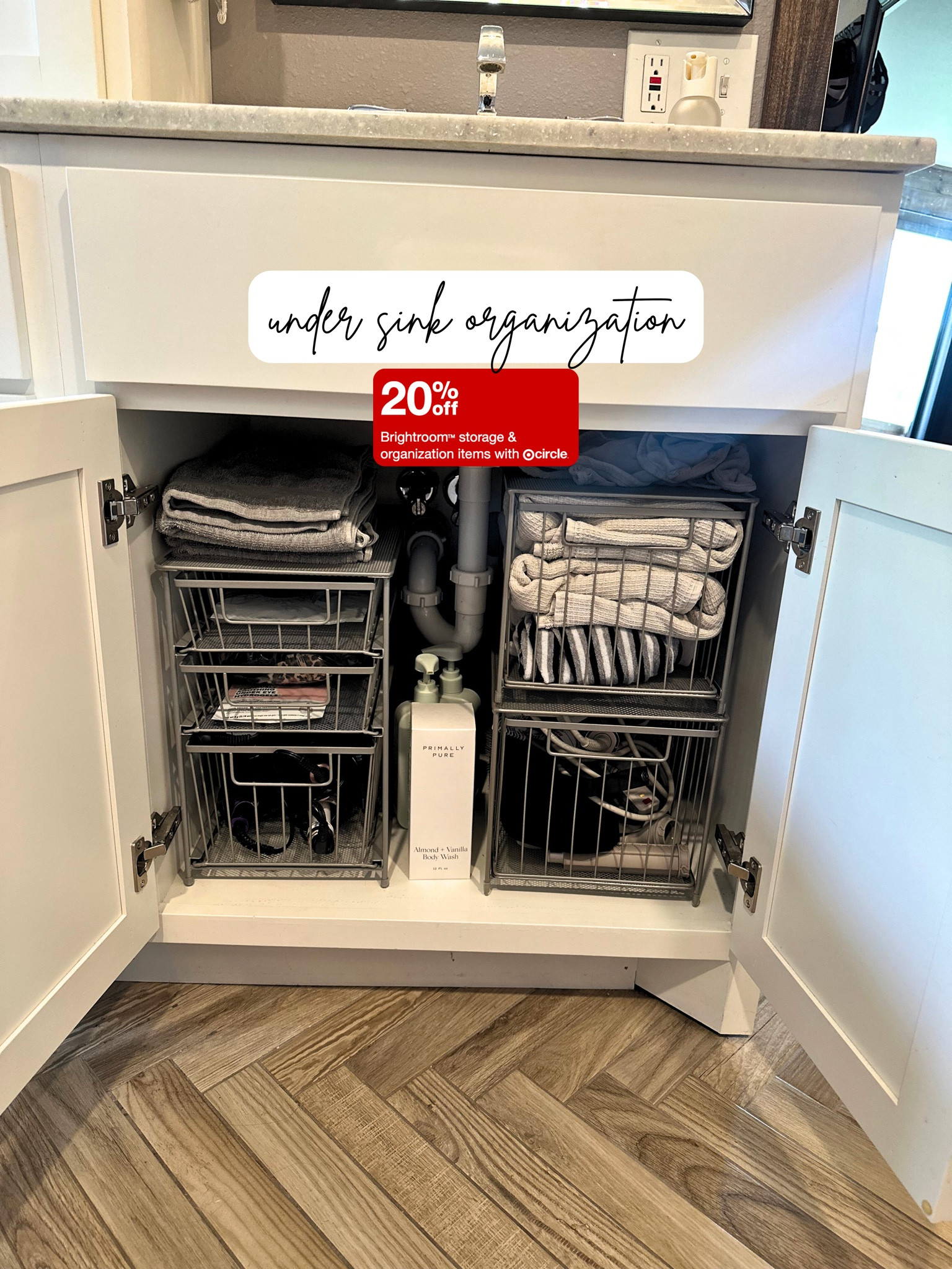 If you see any sort of organization items in my home, they are most likely Brightroom from Target! Right now it’s all 20% off for Target Circle week and I will most definitely be making a haul! I use these wire drawers for under my bathroom sinks and they work perfect!!

#bathroomorganization #organization #targetcircle #targetdeals

#LTKFindsUnder50 #LTKHome #LTKSaleAlert