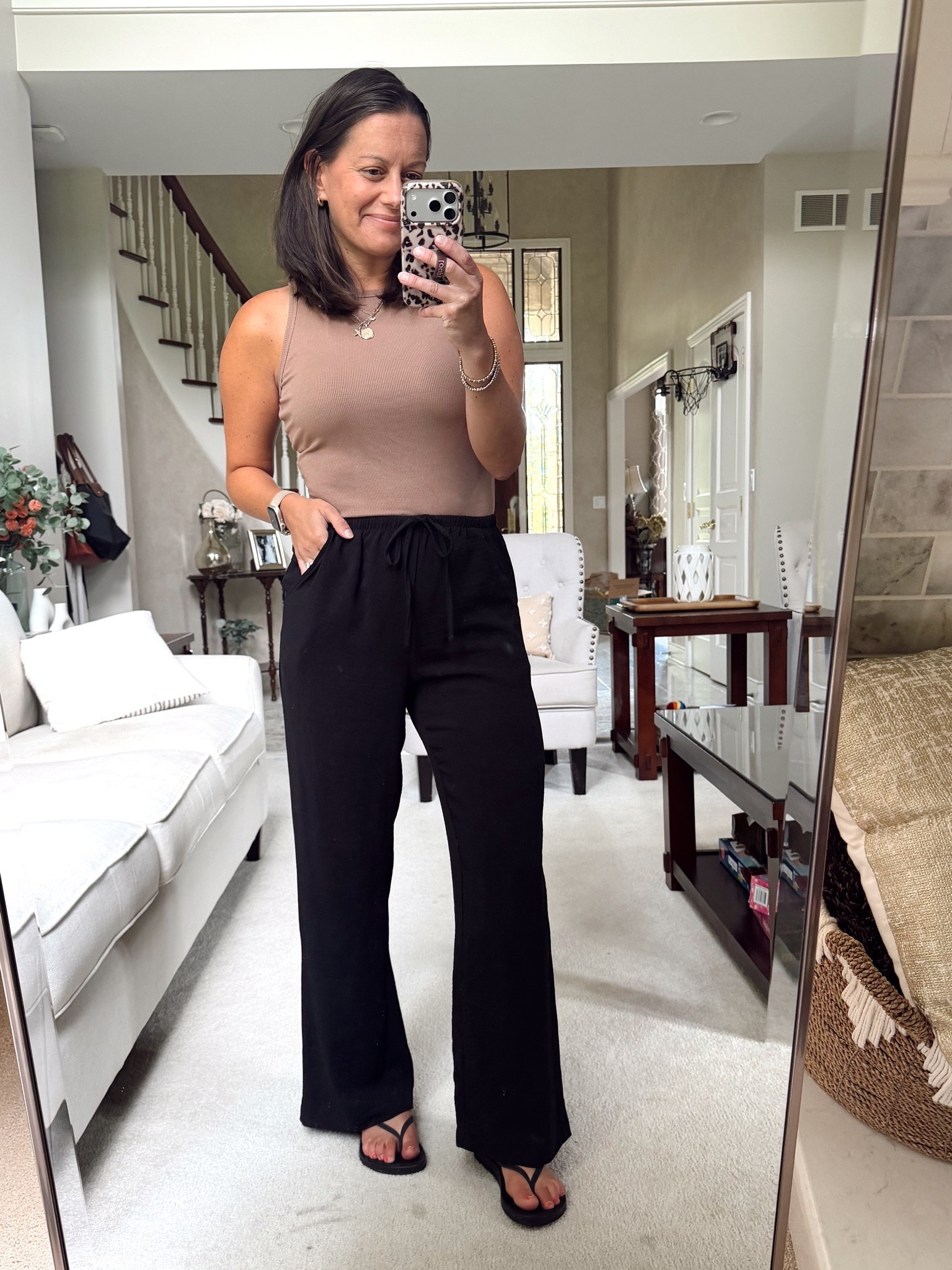 Early fall outfit idea! The best lightweight pants from Amazon! Run true to size - I’m in the small. Tank also runs true to size - wearing a small.

#LTKmomlife #LTKootd #LTKOver40