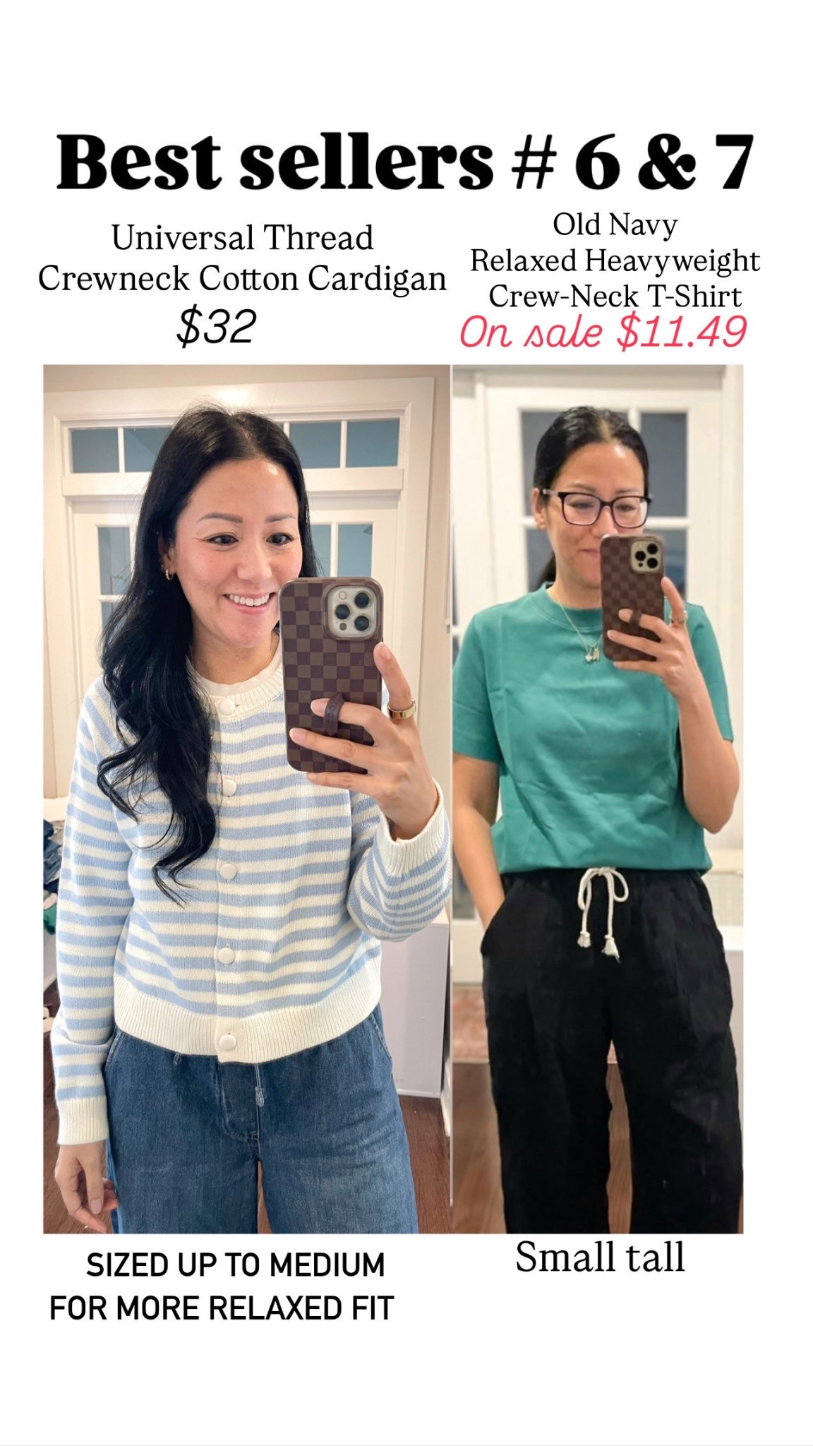 100% cotton striped cardigan
100% cotton tee


#LTKSeasonal #LTKSaleAlert #LTKOver40