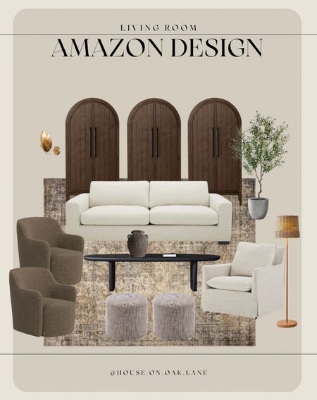 Amazon living room ideas 

Arched cabinet, large sofa brown boucle swivel chair teddy striped ottoman rattan wicker woven lamp aged brass sconce light fixture antique patterned rug 

#LTKfindsunder100 #LTKstyletip #LTKhome