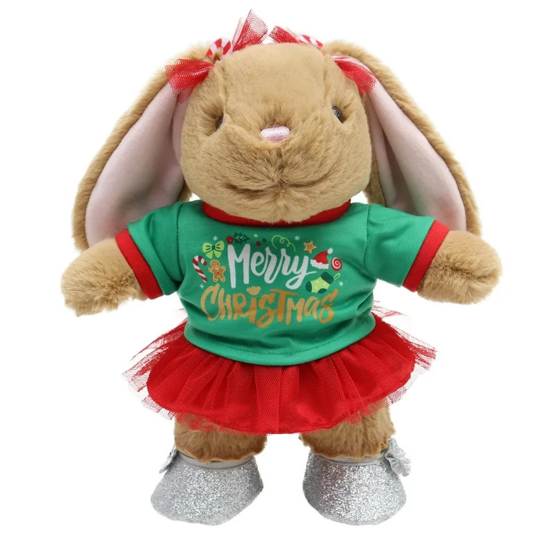 13.5IN Build-a-Bear Tan Bunny in Holiday Outfit​ | Walmart (US)