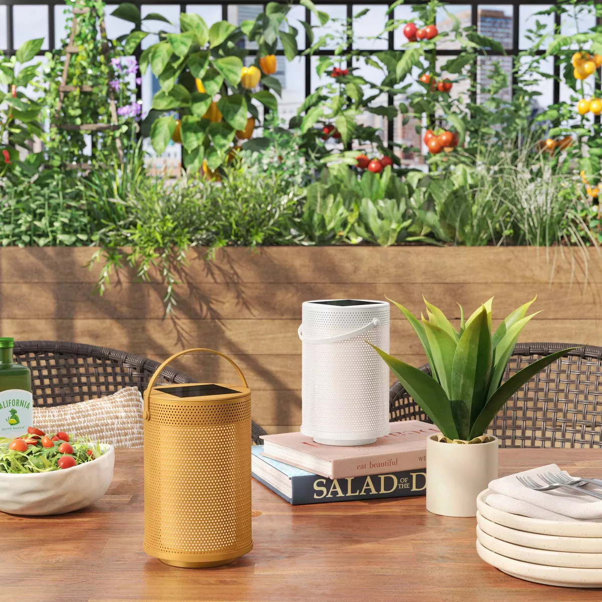 Mesh Solar and Rechargeable USB LED Outdoor Lantern - Room Essentials™ | Target