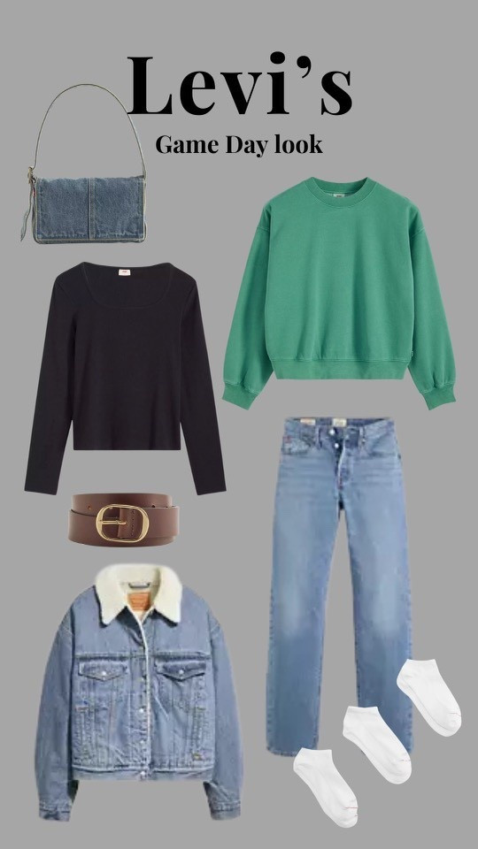 Game day looks 🏈
@levis #levipartner 



#LTKootd #LTKgrwm #LTKSaleAlert