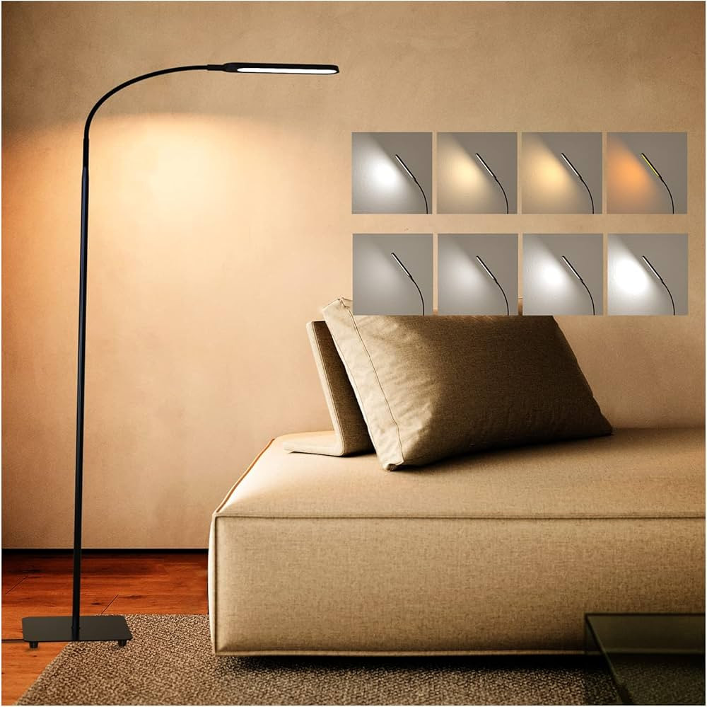 Koopala LED Floor Lamp, Bright Tall Standing Lamp with 4 Brightness Levels&4 Color Temperatures, Adj | Amazon (US)