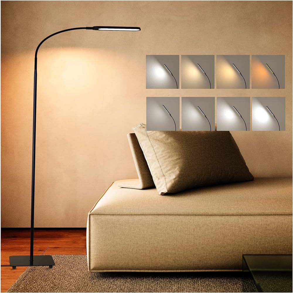 Koopala LED Floor Lamp, Bright Tall Standing Lamp with 4 Brightness Levels&4 Color Temperatures, Adj | Amazon (US)