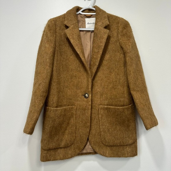 Madewell Womens‎ Blazer Jacket XS Wool Alpaca Bouclé Larsen Blazer Academic | Poshmark