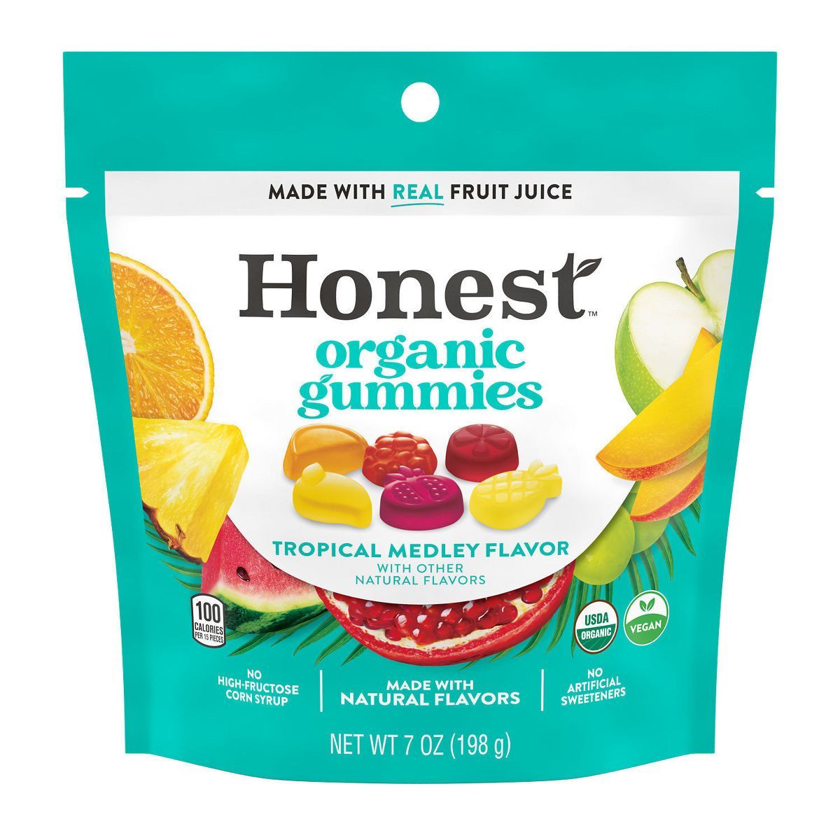 Honest Organic Gummies Tropical Medley Flavor Pouch - 7oz | Target