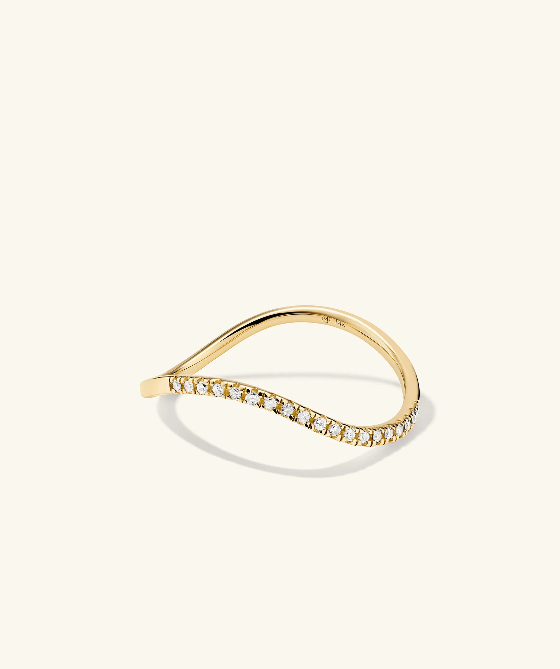 Dôme Figure Pavé Diamond Stacker Ring | Mejuri Fine Crew
