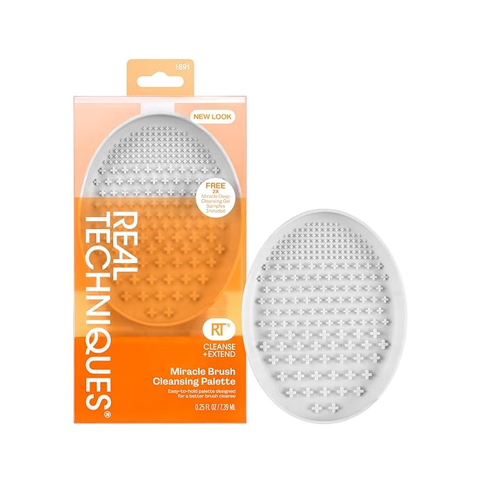 Real Techniques Miracle Brush Cleansing Palette, Makeup Brush Cleaner For Deep Cleaning, Use With... | Amazon (US)