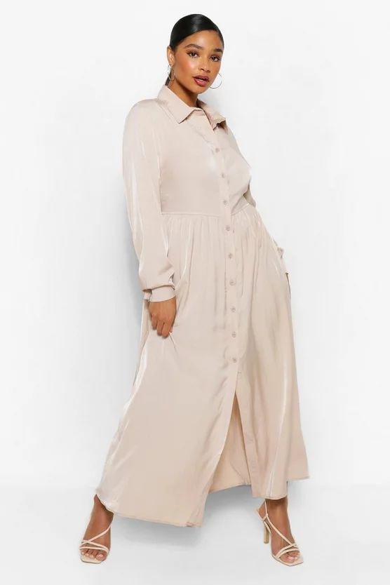 Plus Oversized Maxi Shirt Dress | Boohoo.com (US & CA)