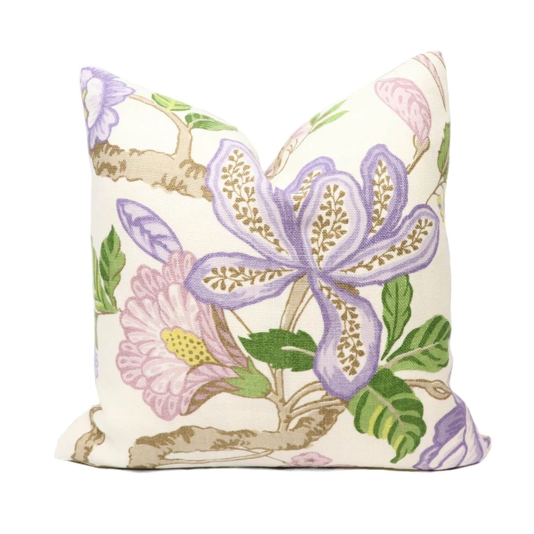 Schumacher Huntington Gardens Pillow Cover in Lavender 175563 // Designer Pillow // High End Pill... | Etsy (US)