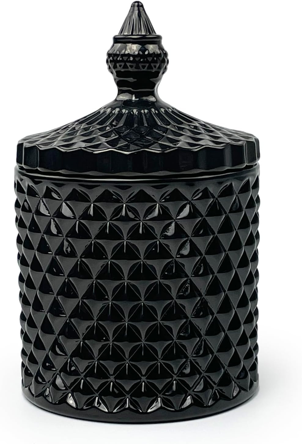 Colorful Glass Jar With Lid,Candy Cookie Jars,Jewelry Box,Buffet Biscuit Containers Food Storage,Decorative Jar,Gothic Decor(Black) | Amazon (US)