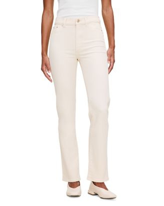 Halle High Rise Straight Leg Instasculpt Jeans in Ecru | Bloomingdale's (US)