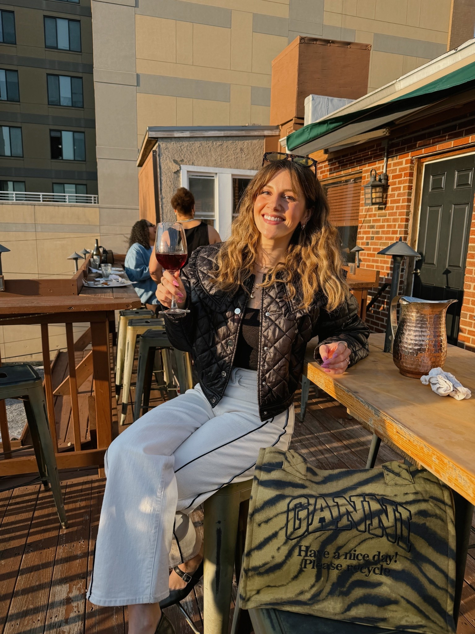 OOTN for a friend’s birthday party! 

Jacket is Ganni and rented from RTR 