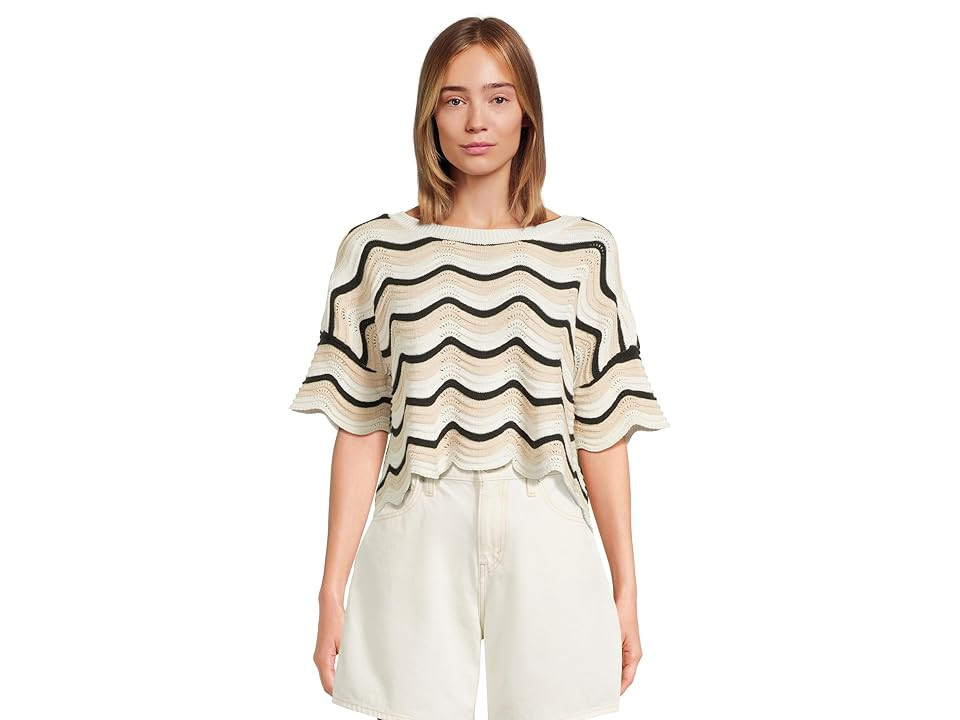 L*Space Make Waves Sweater Women's Sweater Costa Nova Waves : LG, Cotton | Zappos