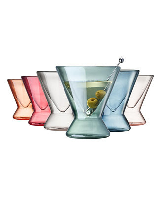 Khen Classic Stemless Martini Glasses, Set of 6 | Macy's
