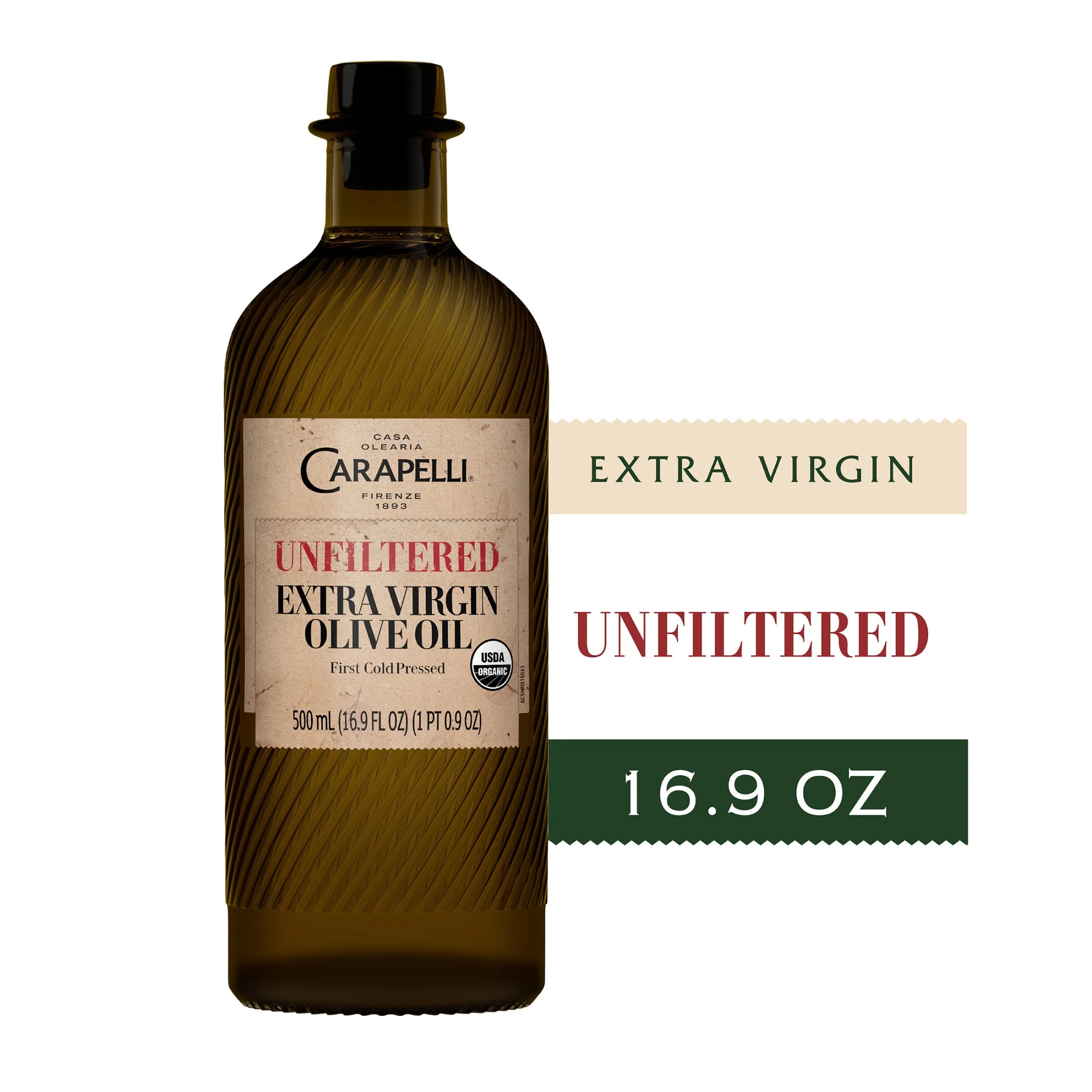 Carapelli Unfiltered Extra Virgin Olive Oil 16.9 fl oz | Walmart (US)