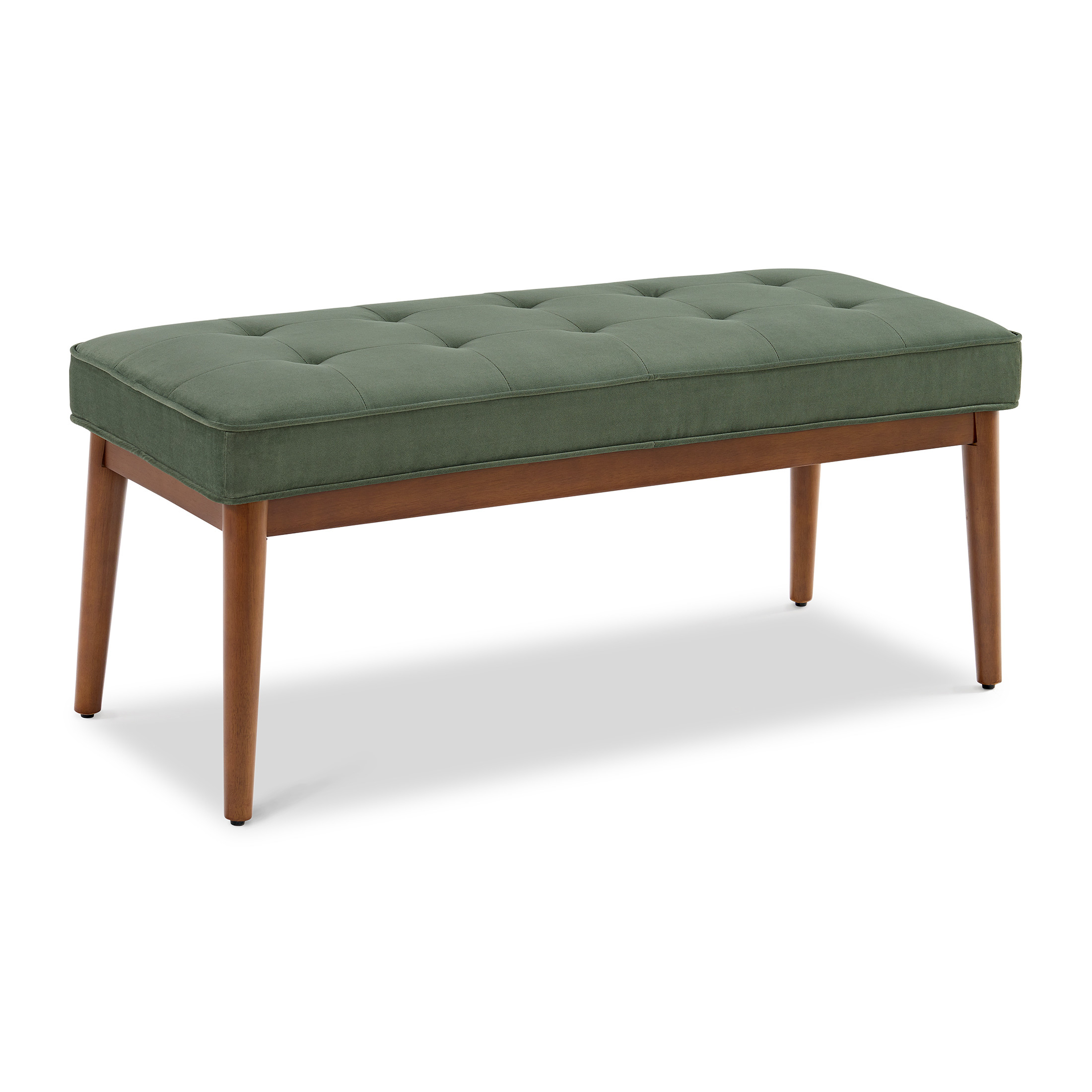 Better Homes & Gardens Colton Upholstered Accent Bench, Olive - Walmart.com | Walmart (US)