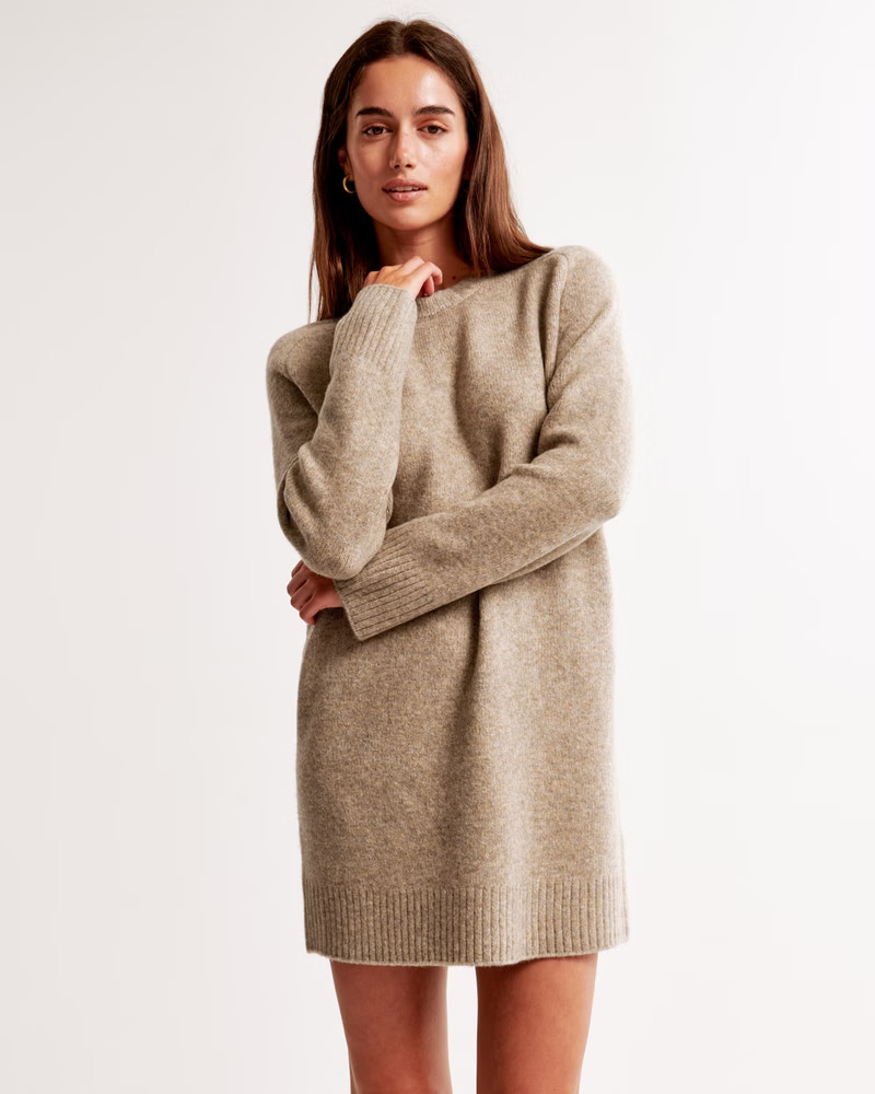 The A&F Madeline Crew Mini Sweater Dress | Abercrombie & Fitch (UK)