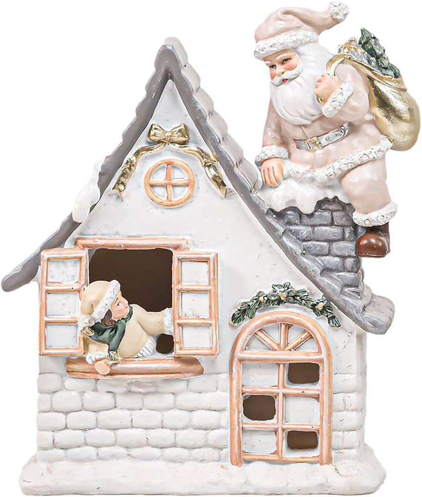 ARTLOVIN Christmas Home Decorations Accessories Village Houses Figures Snowman/Santa Claus Figuri... | Amazon (US)